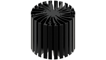 Réchauffeur modulaire LED star, ø86mm, H 80mm, Noir anodisé