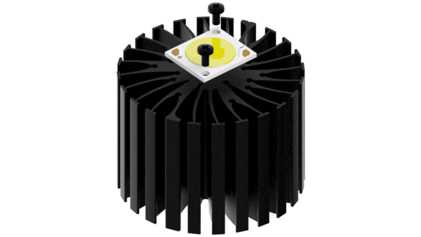 Modular LED star heat sink, ø70mm, H 50mm, Black anodized – Bild 4
