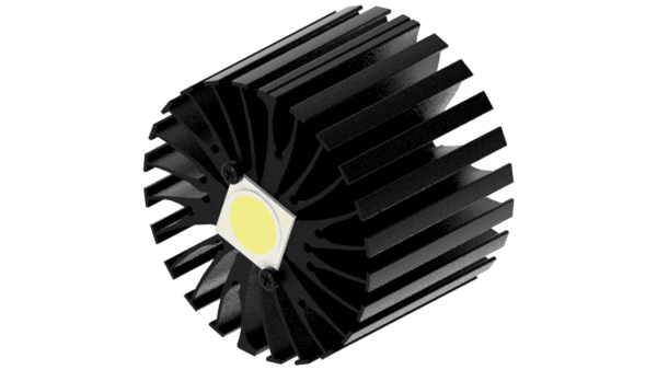 Modular LED star heat sink, ø70mm, H 50mm, Black anodized – Bild 3