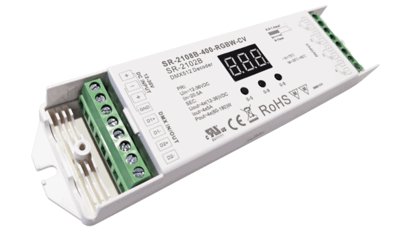 4 Kanal DMX512 LED Dimmer, RGBW, Konstantspannung 12-48VDC, max. 720W – Bild 3