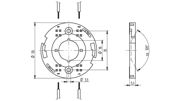 Zhaga Halterung für COB LES 18 TW – Bild 2