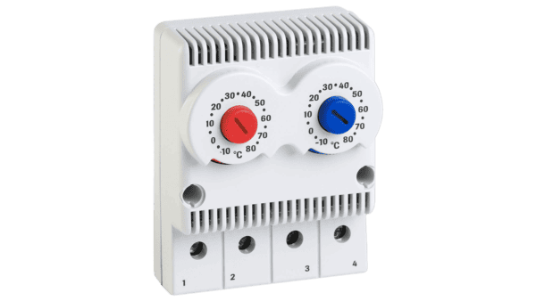 Twin Thermostat Typ NO/NO blau (je normal geöffnet)