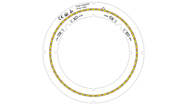 LED Modul ø155/110mm / TW / 2700K & 6500K / CRI >90 / 96LED