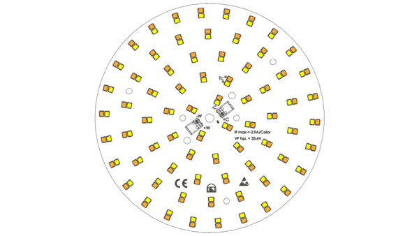 LED Modul ø134mm / TW / 3000K & 4000K / CRI >90 / 144LED