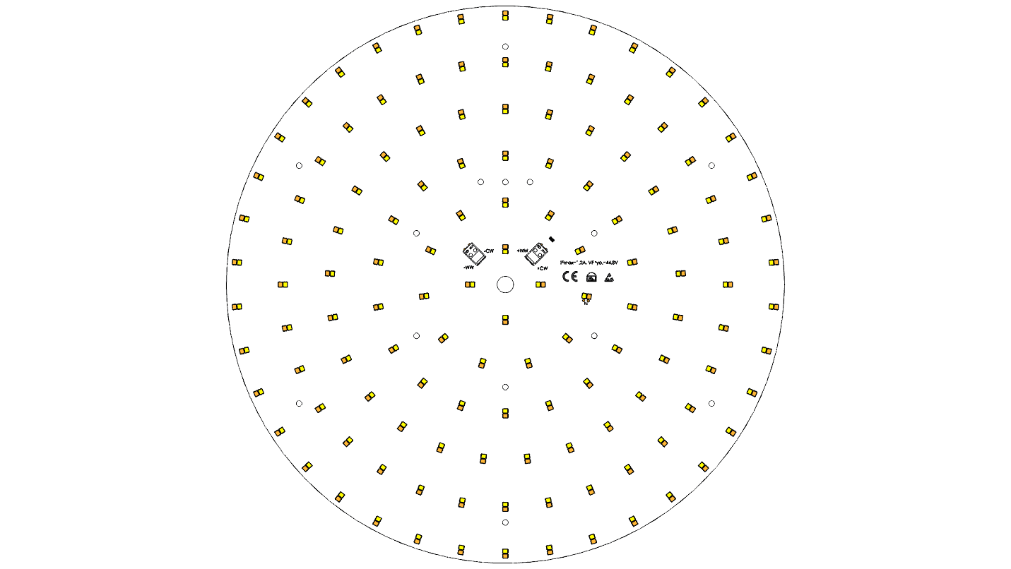 LED Modul ø340mm / TW / 3000K & 4000K / CRI >90 / 256LED