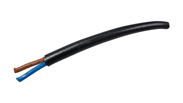 Câble AWG20 avec gaine noire, toron brun+bleu, bobine=100m