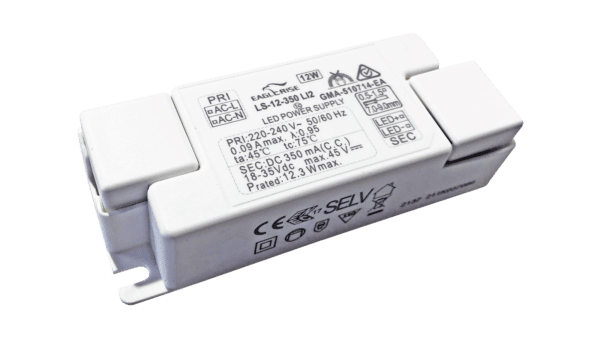 12W LED driver constant current 350mA, 18-35Vdc
