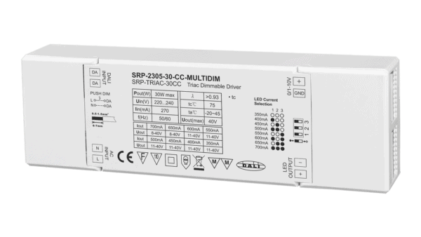 30W DALI/Push+Triac+0/1-10V, Konstantstrom LED Treiber 350-700mA – Bild 2
