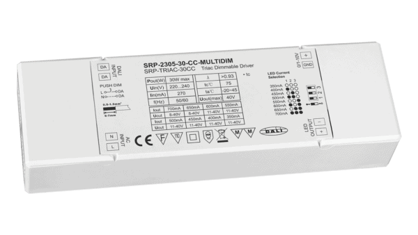 30W DALI/Push+Triac+0/1-10V, Konstantstrom LED Treiber 350-700mA