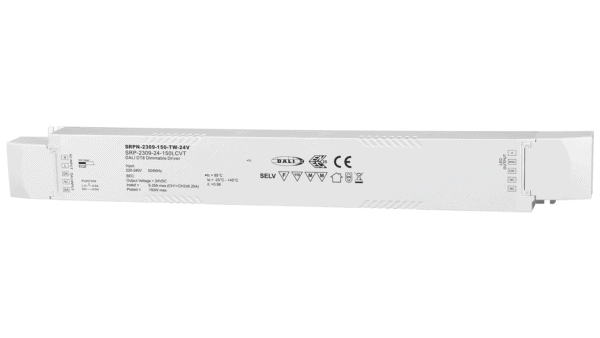 150W DALI2 DT8, 2 Kanal, Tunable white, 24Vdc Konstantspannungs LED Treiber