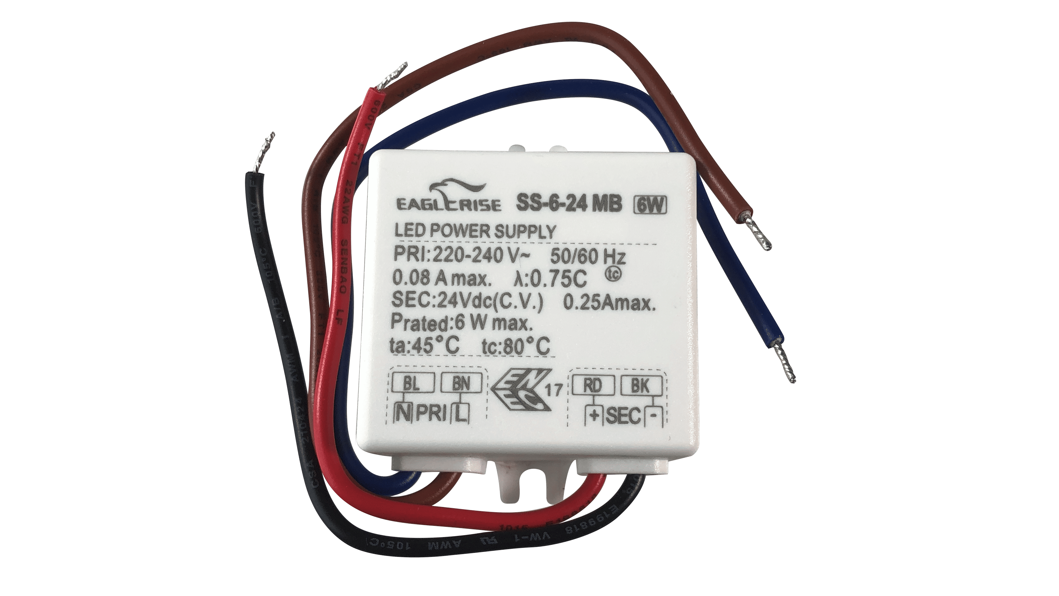 6W LED Treiber Konstantspannung 24Vdc/0.25A