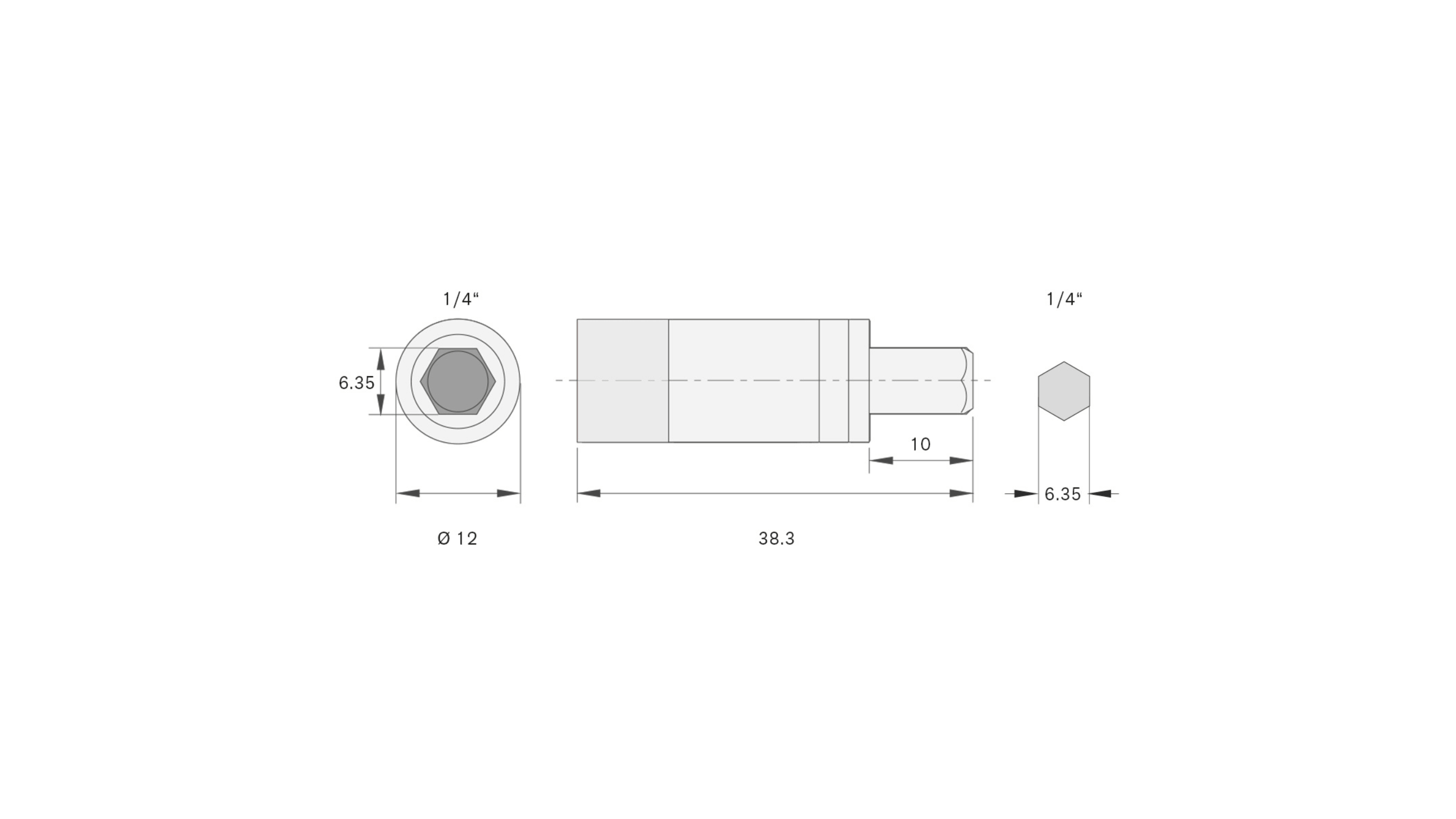 Drehmoment-Adapter Satz 6-tlg 0.6-3.0Nm für 1/4 Zoll – Bild 2