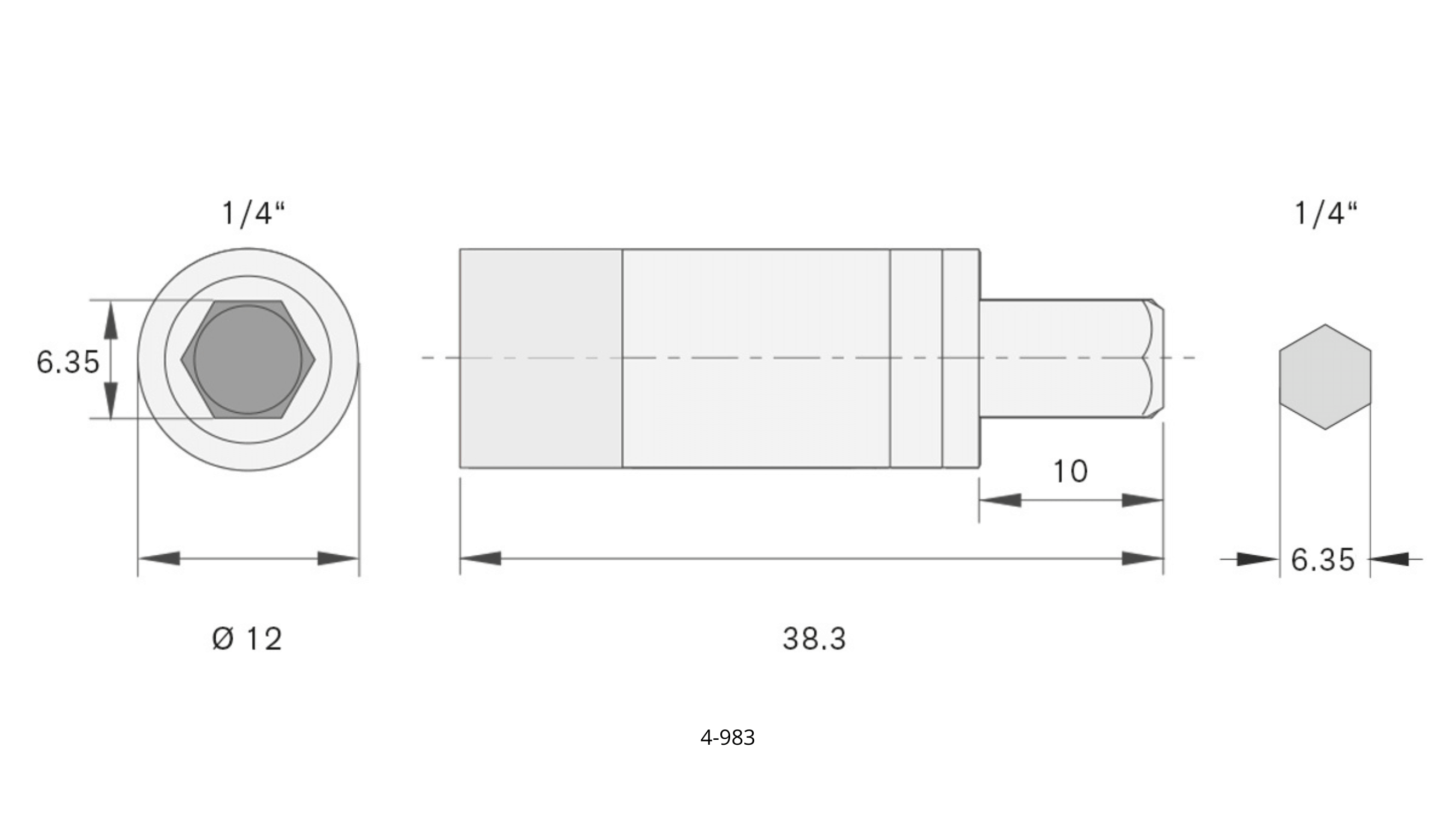 Drehmoment-Adapter 1.2Nm für 1/4 Zoll – Bild 2