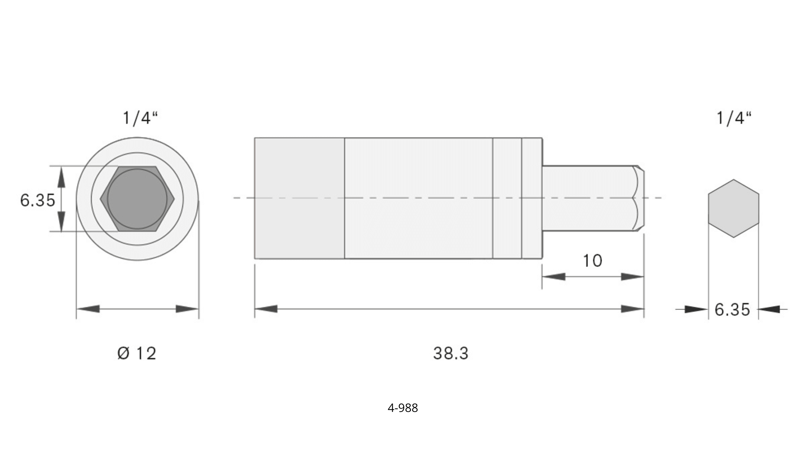Drehmoment-Adapter 5.0Nm für 1/4 Zoll – Bild 2