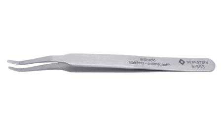 SMD tweezers 125mm shape 2acb stainless steel angle 30°
