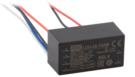 Driver de LED DC/DC Step Up 700mA / 12.5 - 36Vdc