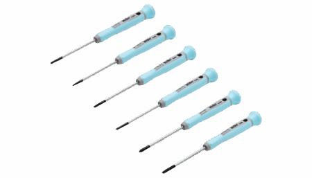 XP600 - 6-piece ESD-safe Phillips®/slotted precision screwdriver set