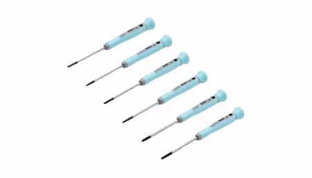 XP600 - Jeu de 6 tournevis de précision Phillips®/à fente antistatiques
