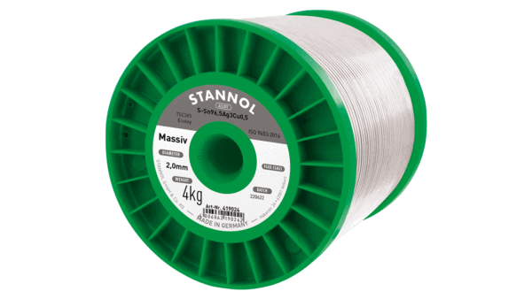 Lötdraht massiv, Sn96,5Ag3Cu0,5 - TSC305, 2 mm, 4000g