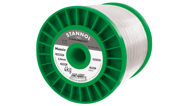 Lötdraht massiv, Sn96,5Ag3Cu0,5 - TSC305, 3 mm, 4000g