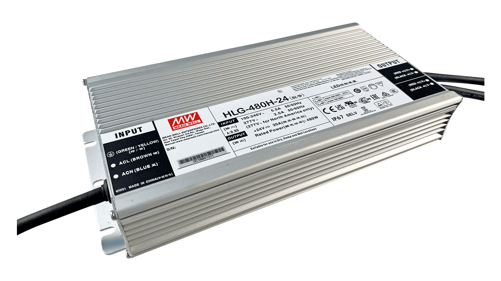 480W LED Treiber CV+CC 24V/20A