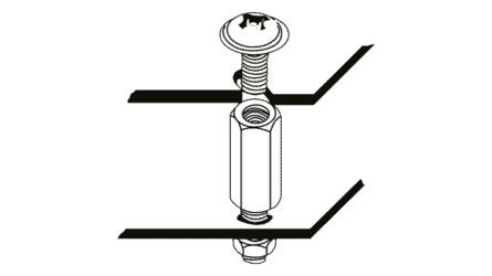 SPACER 6-SIDED M3X25 2