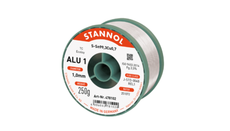 Solder wire ALU1, Sn99.3Cu0.7 - TC, RE L1, 1mm, 250g
