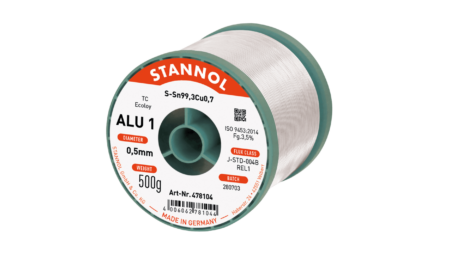 Solder wire ALU1, Sn99,3Cu0,7 - TC, RE L1, 0.5mm, 500g