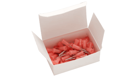 Dosing needle, stainless steel needle with plastic body, gauge: 18 (50 pieces)