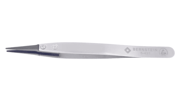 ESD Pinzette mit auswechselbaren Spitzen 1,5mm breit, leitend