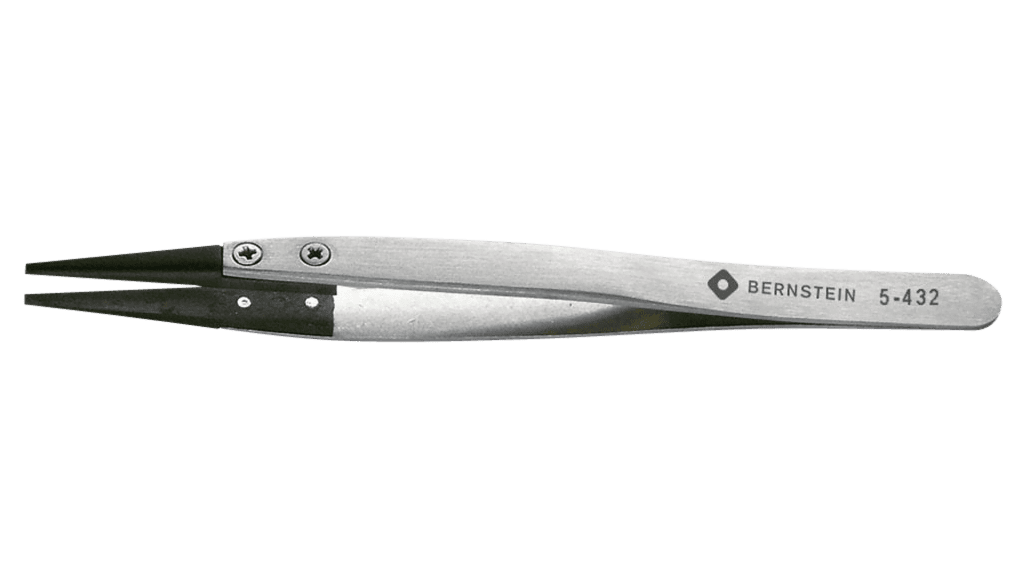 ESD Pinzette mit auswechselbaren Spitzen 2,0mm breit, leitend