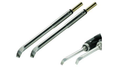PTC rework tweezer soldering cartridges, curved blade, (WxL) 3.5 x 16.5 mm, 700 series