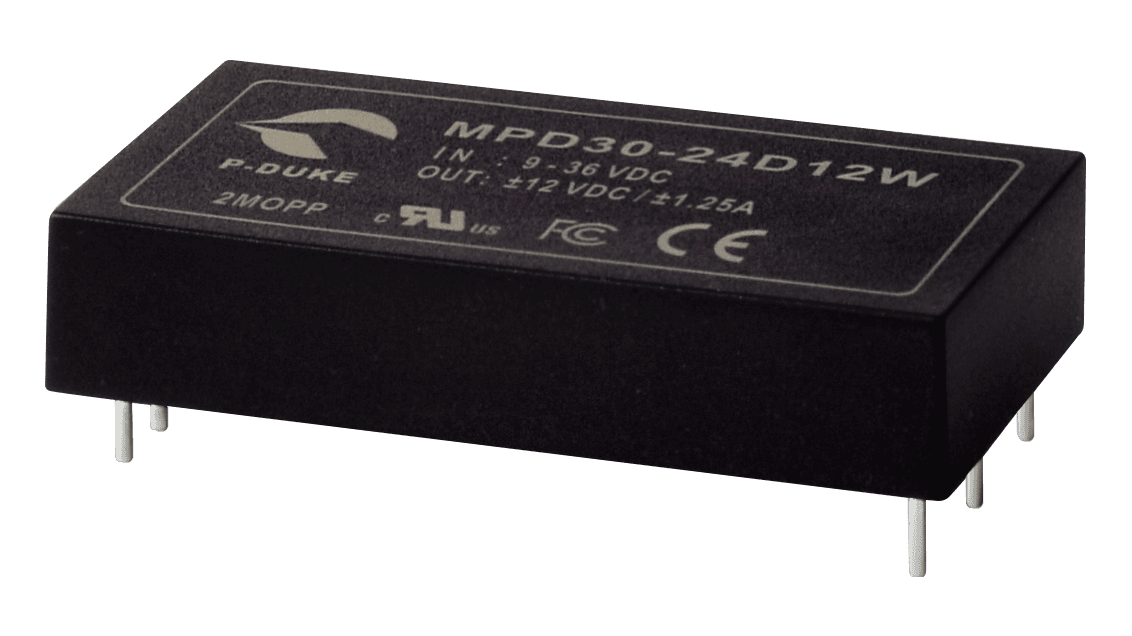 30W medizinischer DC/DC-Wandler, Eingang 9...36V, Ausgang +24V / +1.25A