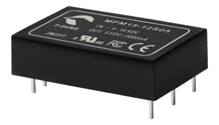15W medical DC/DC converter, input 18...36V, output 24V/0.625A
