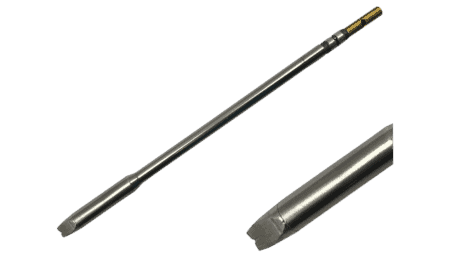 High-performance soldering cartridge with V-notch, 800 series