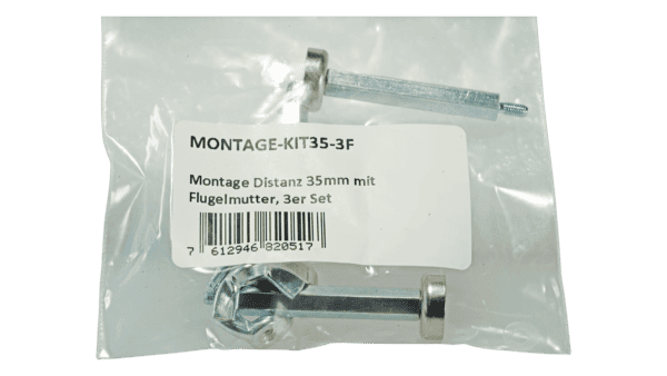 LED MODULE MONTAGE-KIT MIT 3 MAGNETEN UND FLÜGELMUTTER, 35MM – Bild 2
