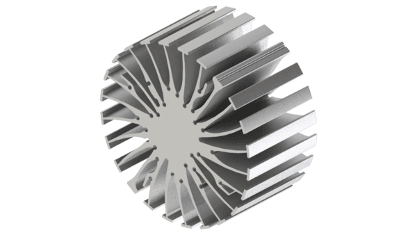 Modular LED star heat sink, ø99mm, H 50mm, Clear Anodized – Bild 2