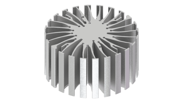 Modular LED star heat sink, ø99mm, H 50mm, Clear Anodized