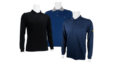 KETEX® GreenLine premium ESD ladies' and men's polo shirt, long-sleeved - Made in Europe