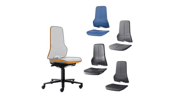 Bimos Arbeitsstuhl mit Rollen, Neon 2 ESD – Bild 2