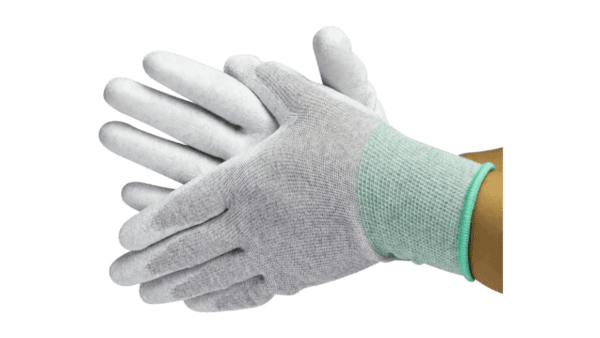 ESD gloves with antistatic palm coating, nylon