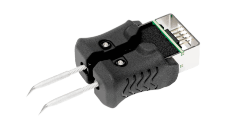 RTWMS 001 C NW X Mikro Lötspitzenpaar konisch, gebogen 30º, Ø 0,1 mm