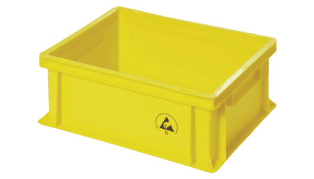 ESD Lagerbehälter gelb in verschiedenen Grössen