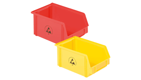 ESD Lagerbehälter, Sichtlagerkästen aus IDP