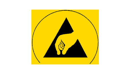 ESD protection symbol, 30 x 25 mm, 50 pieces