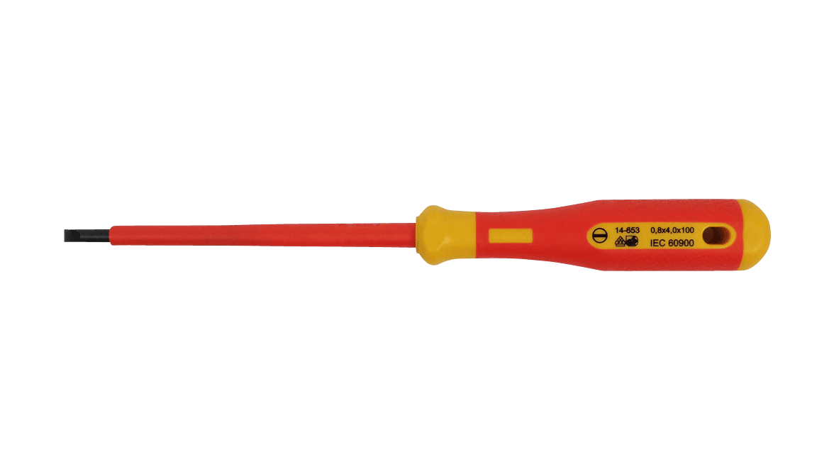 VDE Schraubendreher Schlitz Klinge 4,0 x 100 mm