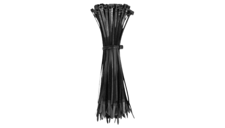 Cable ties, 23 KG tensile strength, 20cm, black, 100 pcs.