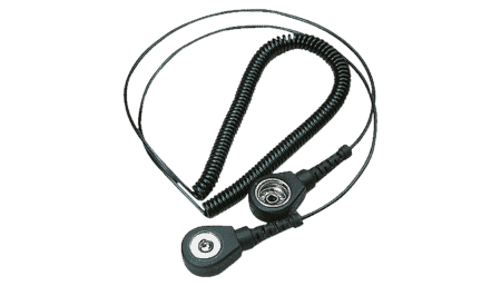 Mini spiral cable black, 3/10 mm push button