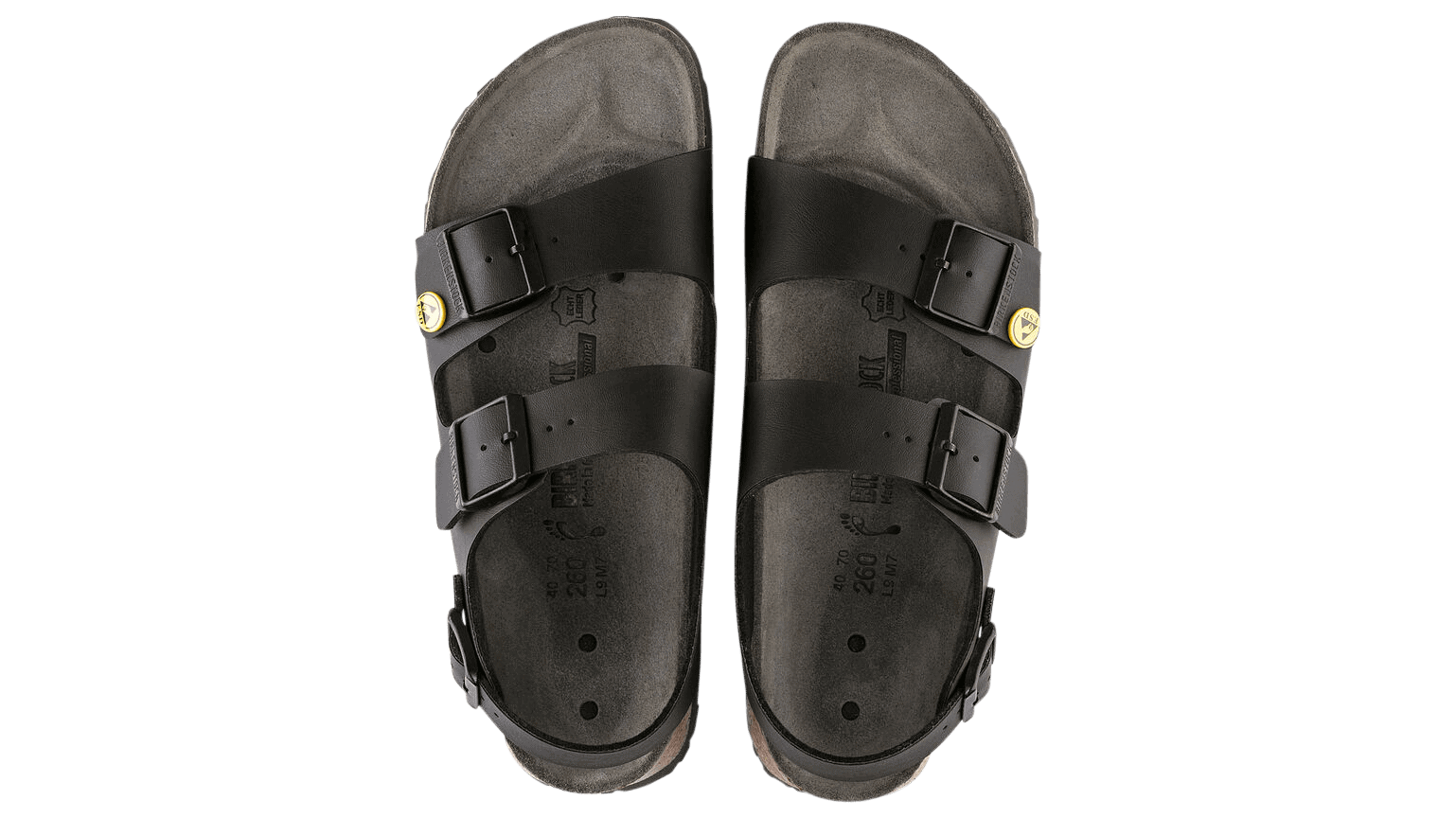 Offene ESD-Schuhe "Milano Birkenstock", Schwarz – Bild 2