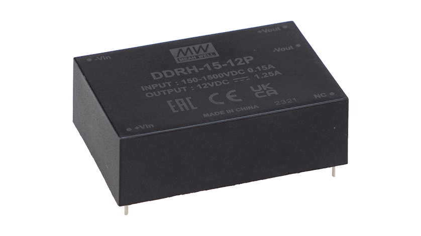 15W DC/DC-Wandler, Eingang 150...1500Vdc, Ausgang 24V/0.625A